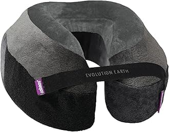 Best Neck Pillow for Travel – Evolution Earth – 360° Head, Neck and Chin Support for Sleeping – Sustainable Memory Foam (Wind)