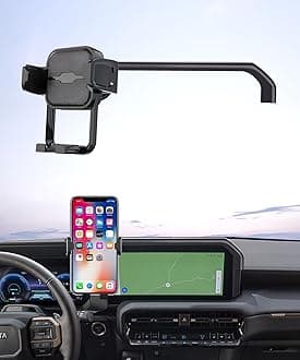 Car Phone Holder for 2024 2025 Toyota Land Cruiser/Prado, 360° Rotation, 8/12.3 inch Screen Fixed Clip, Auto Accessories Navigation Bracket, Interior Decoration Mobile Phone Mount
