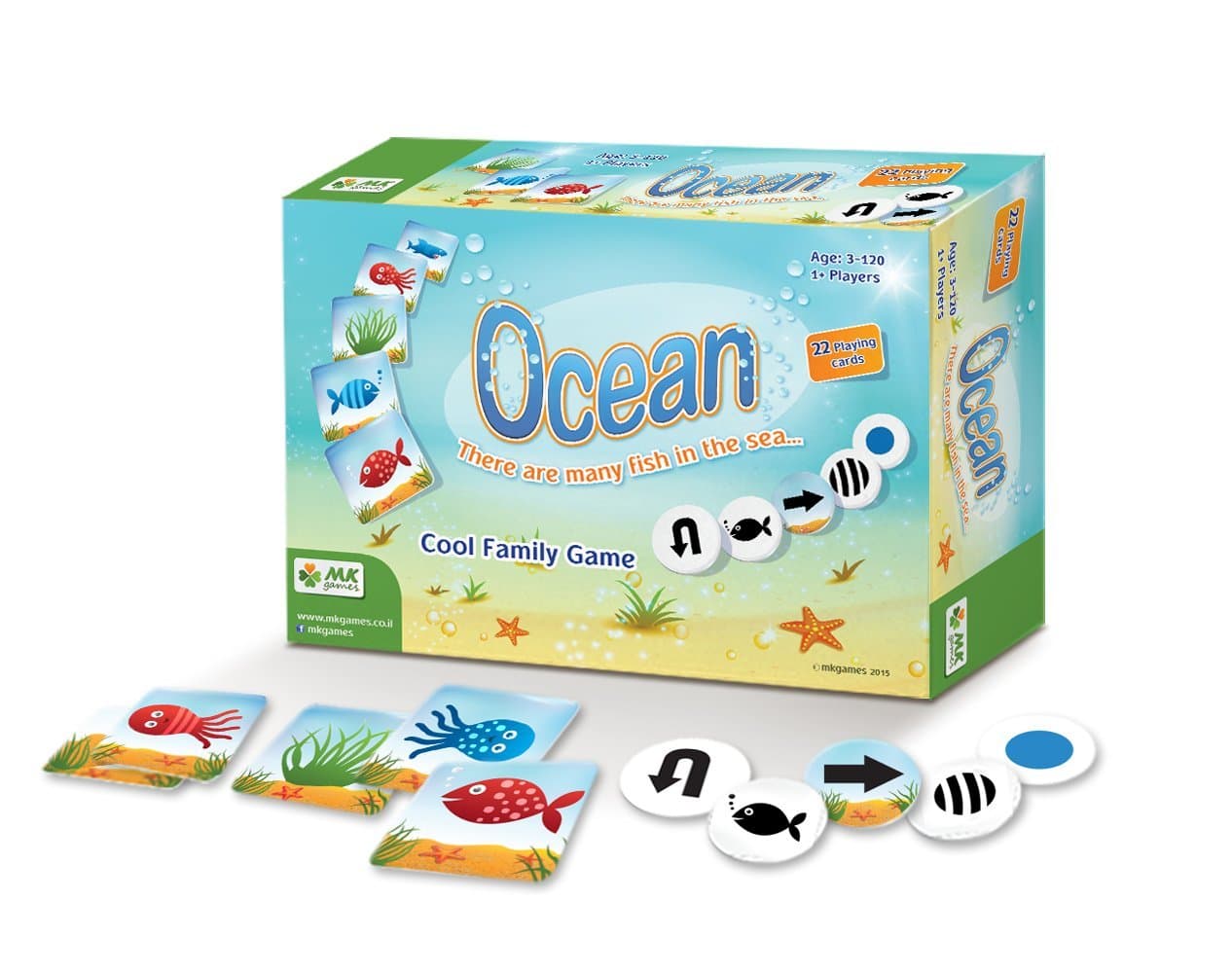 Educational Family Card Game - Ocean. Develops Cognitive & Learning Skills: Visual Perception, Memory and More. Kids Age 3+. Ideal for Professional Toolkit