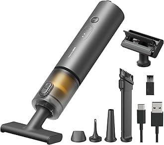 - HOTO Handheld Car Vacuum Cleaner Cordless, 4-in-1 Portable Mini Vacuum with 20000Pa Strong Suction, Electric Compressed Air Duster Blower for Car, Desk, Computer, Keyboard, Home, Office Cleaning