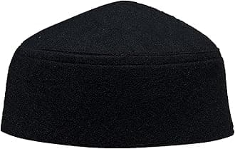 TheKufiSolid Black Moroccan Fez-Style Kufi Hat Cap w/Pointed Top