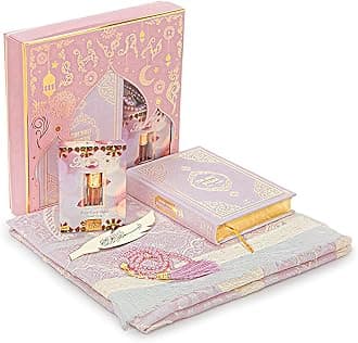 ihvan online Prayer Gift Set for Hajj and Umrah, Muslim Prayer Rug, Prayer Mat, Beads Taasbih, Holy Quran Translated English, Muslim Praying Mat, Islamic Gift Set for Ramadan & Eid, Pink