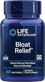 Bloat Relief, Artichoke, Ginger, Fennel and Turmeric for Digestive Health, Supports Bloating Relief and Promotes Digestive Comfort, Gluten Free, Non-GMO, 60 softgels