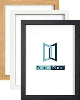 Photo Picture Frames Black White Oak Colour, Modern Range, Various Sizes A1 A2 A3 A4, Black, 20"x16" (50.8 x 40.6cm)