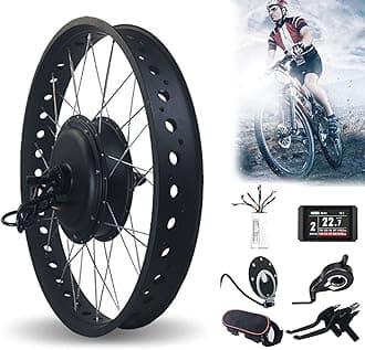 Hub Motor Kit 72V 3000W Rear Wheel 20" 26" Electric Bike Conversion Kit with KT-LCD8H Display, Brushless Hub Motor Snow E-Bike Conversion Kit,72V3000W-20inch