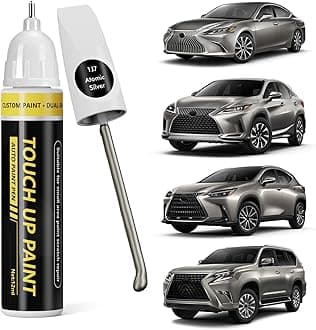 (Atomic Silver (1J7) Car Touch Up Paint for Lexus,Car Paint Scratch Repair Kit,2 in 1 Premium Scratch Remover Pen with Exact Color-Matched