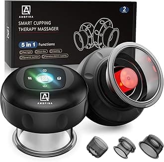 2 Electric Cupping Therapy Set, 5-in-1 Smart Cupping kit with Red Light Therapy, Gua Sha Massage Tool, Relieves Neck Shoulder Back Aches Muscle Soreness, Improves Blood Circulation