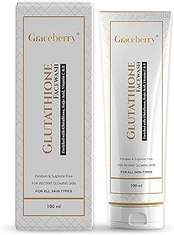 Brightening L-Glutathione Face Wash with Vitamin C & E, Glycolic acid and Kojic Acid For Deep Cleansing | Face Wash For Woman & Men | All Skin Type | 100GM