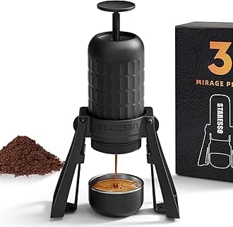 STARESSO Portable Espresso Maker, Specialty Portable Coffee Machine, Espresso Coffee Maker for Travel, Car, Camping, Black, 24ml