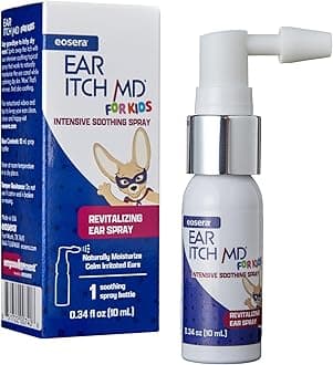 eosera Ear Itch MD for Kids – Soothing Ear Drops for Dry, Itchy Ears – Natural Moisturizing Formula with Vitamin E – Relief for Allergies, Eczema, Dermatitis – Safe for Ages 2+ & Hearing Aid Users