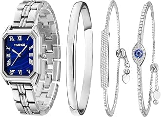 TIME100Gift Set, Present, Women's Watch and Bracelet, Gift Packaging, green, Modern