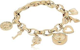 Women's Premium Crystal Accented Charm Bracelet Watch