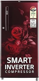 Sponsored Ad - LG 185 L 4 Star Direct-Cool Inverter Single Door Refrigerator (GL-B199OSEY, Scarlet Euphoria, Smart Connect)