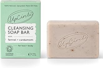 Fennel + Cardamom Chai Soap Bar 100g - Certified Organic Vegan Cleanser For Face And Body - Green Clay, Glycerin + Shea Butter Draw Toxins From Pores - Palm Oil Free
