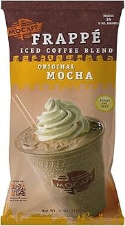 MOCAFE Mocha Frappe Powder Mix, Instant blended iced coffee latte, 3lb bulk bag