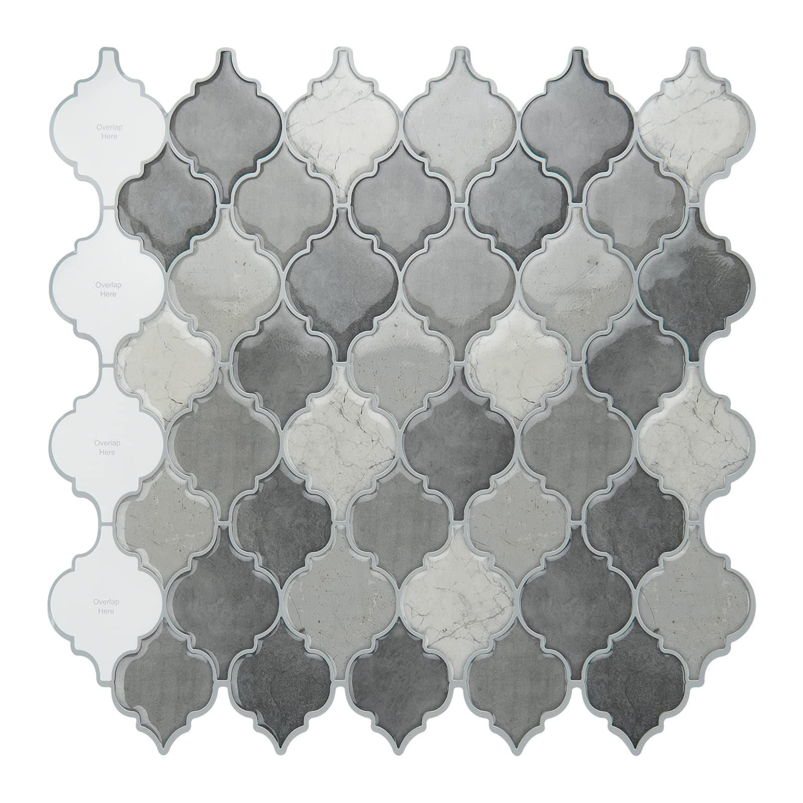 LONGKINGPeel and Stick Tile Backsplash - Arabesque Tile Backsplash,Mosaic Backsplash Sticker,(10 Sheets)
