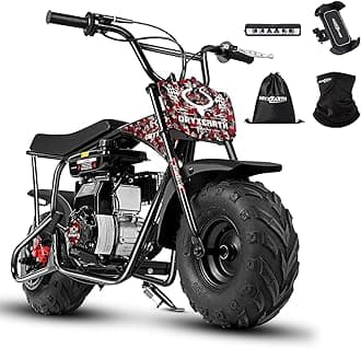 Oryxearth 105cc 4-Stroke Dirt Off Road Trail, 28mph, Gas Powered Mini Bike with Automatic Transmission and Pull Start for Adult and Teens, Weight Support 185 LBS