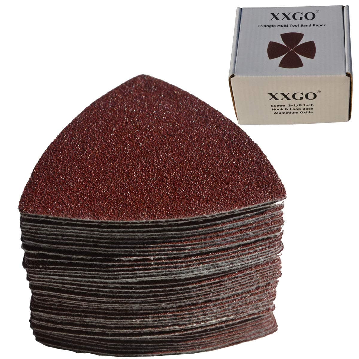 XXGO 55 Pcs 3-1/8" Assorted Grit Multitool Sandpaper