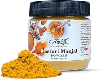 100% Natural Kasturi Manjal Powder | (100 gms) Pure Wild Turmeric Powder for Cosmetics & Skincare | Curcuma Aromatica Face Scrub Exfoliator | Amba Haldi for Soap, Face Mask, Face Powder Makeup