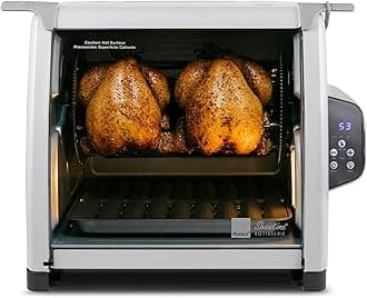 Ronco 6000 Platinum Series Rotisserie Oven, Digital Display, 12-Pound Capacity, Auto Shut Off, Includes Rotisserie Rotisserie, Multipurpose Basket, 3 Cooking Functions: Rotisserie, Rotisserie and