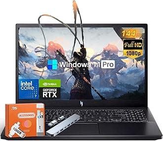acer Nitro V15 Gaming Laptop, 13th Gen Intel 10-Core i7-13620H, 15.6" FHD 144Hz IPS Display, RTX 4060, 32 GB DDR5, 2 TB SSD, Backlit KB, Wi-Fi 6, Win11 Pro, Docking Station, with Bonus Accessories