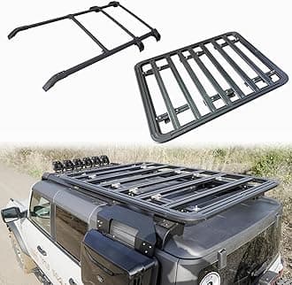 Extended Roof Rack Cross Bars & Roof Platform for 2021-2024 Ford Bronco 4Door Hard Top Rooftop Cargo Accrssories Luggage Rack (Except Bronco Sport)