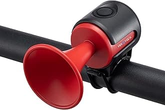 Cycle Horn Loud 120dB Adults Kids Bike Horn Alarm IPX4 Waterproof Electronic Bicycle Horns for Handlebars Horn (Red)