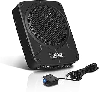BOSS Audio Systems BAB8 Amplified Car Subwoofer - 800 Watts Max Power, Low Profile, 8 Inch Subwoofer, Remote Subwoofer Control, Great for Vehicles That Need Bass But Have Limited Space