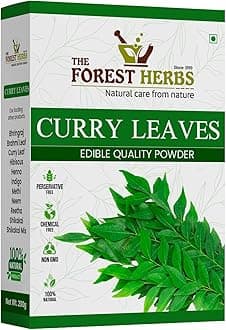 100% Curry Leaves Powder 200Gms (Sun Dried & Stemless) for Strong and Shiny Hair Growth