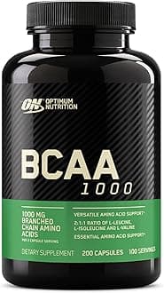 BCAA Amino Acids Capsules (1000mg,200 Pieces)