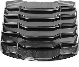 FREEMOTOR802 Rear Window Louver Compatible with 2003-2008 Nissan 350Z Coupe, Carbon Fiber Look ABS Plastic Rear Windshield Sun Shade Cover