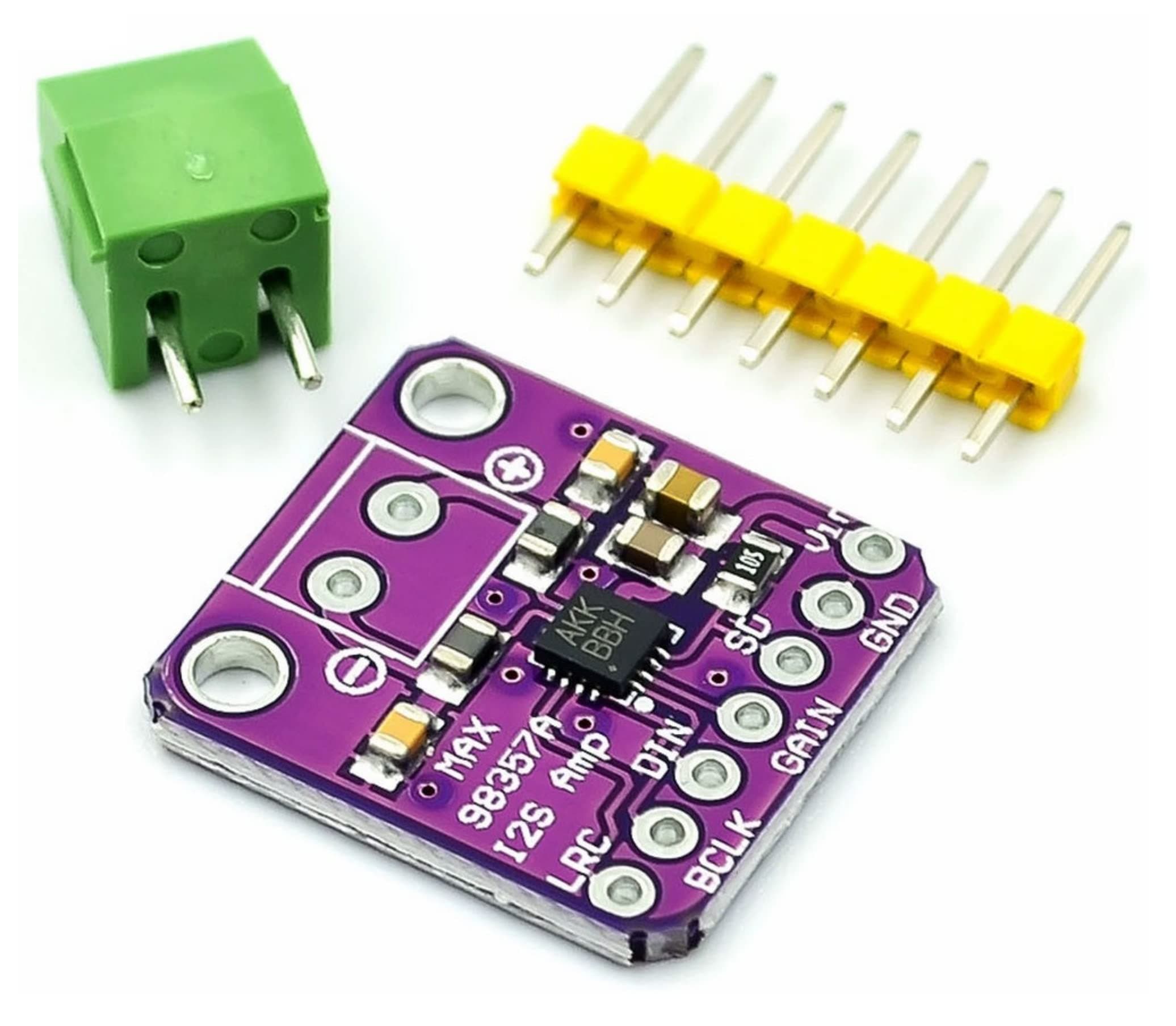 WWZMDiB MAX98357 I2S Audio Amplifier Module, 3.2W Class D, Unfiltered, Supports ESP32, Raspberry Pi, Part Number: MAX98357, Channels: 1
