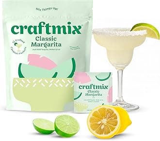 Craftmix Classic Margarita Cocktail & Mocktail Drink Mixer, Skinny Mixes - Water Flavoring Packets - Made With Real Fruit - Vegan, Low-Carb, Low-Sugar, Non-GMO, Dairy Free, Gluten Free, 12 Pack