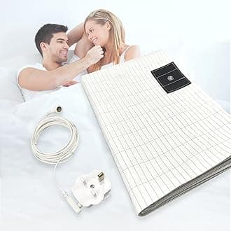 Grounding Bed Sheet, Grounding Mat Earthing UK, Grounding Mat with 10% Silver Fiber & 90% Organic Cotton, Natural Wellness and Healthy Earth Energy (68×132cm)