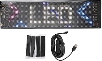 LED Car Sign, APP Controlled Bluetooth Flexible Thin LED Screen, Waterproof Customizable LED Display, DIY Message Board for Car, Party Festival, Store, Bar, Etc