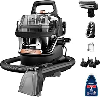 - Portable Wet & Dry Vacuum Cleaner|HydroSteam Technology removes Curry & Tough Stains|Deep Cleans Carpet, Sofa, Curtains, Mattress & Refreshes Garments|2 Yrs Warranty|Cleaning Formula incl