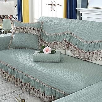Sofa Slipcovers,Sofa Cushion Non-Slip Modern Home Sofa Cover Four Seasons Universal@Green_90*70Cm(1Pcs)
