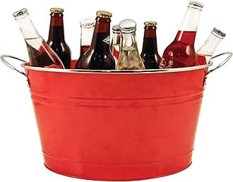 True Vino Country Home Big Red Galvanized Tub