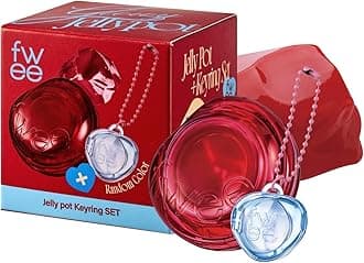 Glowy Jelly Pot + Keychain SET | Dewy Jelly Lip & Blush Color, Tinted Glow Jelly Balm, Dewy Buildable Finish – Honey Peach (Vivid Coral) | 0.14 oz