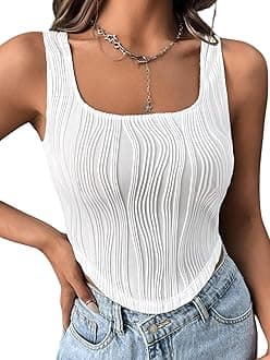 LERIYA Fashion Women’s Fashion Tops – Cotton Crop Tops, Loose Fit Oversized Shirts & Stylish Korean Tank Tops for Summer Wear