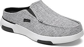 OrthoComfootMen's Orthopedic Walking Shoes Loafers Slip On: Comfortable Casual Plantar Fasciitis Shoes Black, Outdoor Arch Support Relaxed Fit Shoes for Neuropathy Recovery Size 10