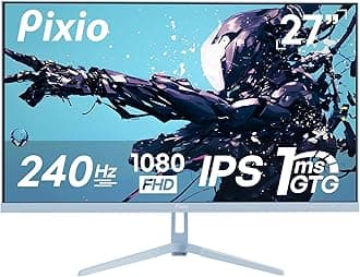 - Pixio PX279 Wave Blue 27 inch 240Hz Refresh Rate FHD 1080p Resolution Fast IPS Panel 1ms GTG Response Time Gaming Monitor with Adaptive Sync
