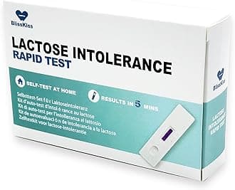 BlissKiss Lactose Intolerance Test Kit - Quick, Accurate Home Self-Test Kit, Includes Multi-Language Instructions, 5-Min Results, Easy 4-Step Process
