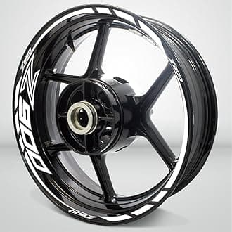 Gloss White Motorcycle Rim Wheel Decal Accessory Sticker Compatible with Kawasaki Z900