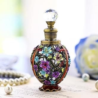 1: Yufeng Restoring Ancient Ways Hollow-Out Rattan Flower Perfume Bottles Empty Refillable (Flower 1)