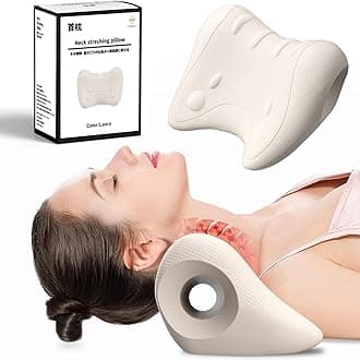 【Patent Technology】Neck Stretch Neck Pillow Neck Pillow 【Just 8 Minutes at Home・High Air Permeability・V Support Design】 3D Curve 8 Finger Pressure Neck Shoulder Shoulder Blade Stretching Pillow Neck