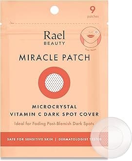 Pimple Patches, Miracle Microcrystal Vitamin C Dark Spot Cover - Hydrocolloid Patch with Glutathione and Niacinamide, Korean Skin Care (9 Count)