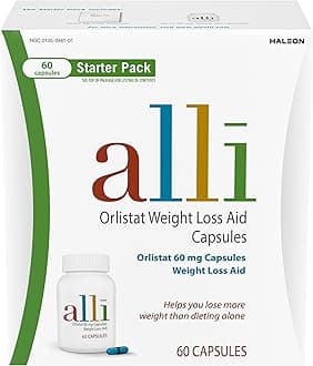 alli Diet Weight Loss Supplement Pills, Orlistat 60mg Capsules Starter Pack, Non prescription weight loss aid, 60 count(Pack of 1)