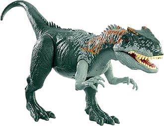 Jurassic World Toys Roar Attack Allosaurus Camp Cretaceous Dinosaur Figure with Movable Joints, Realistic Sculpting, Strike Feature & Sounds, Carnivore, Kids Gift 4 Years & Up