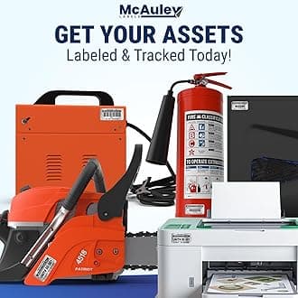 McAuley Labels Custom QR Code Stickers - Numbered, Permanent, Adhesive Asset Tags for Equipment - Metalized Silver Polyester - 1.5x0.75 Inches